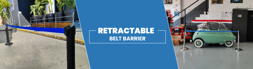 retractable belt barrier