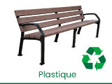 bancs, chaises, tabourets en plastique