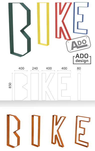 letter bicycle parking set