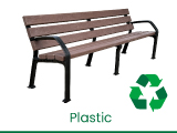 benches, chairs, plastic stools